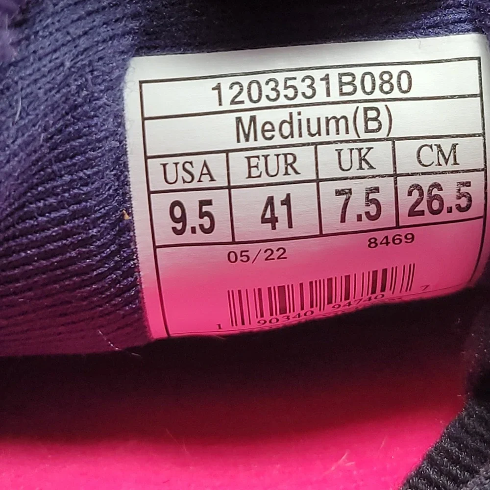 Brooks Adrenaline GTS 22 Shoes Women's 9.5 B‎ Black Purple Pink Running Sneakers